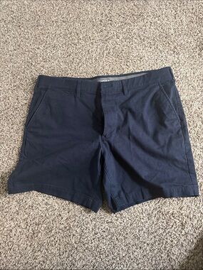 Sonoma Dark Navy Flat-Front Chino Shorts